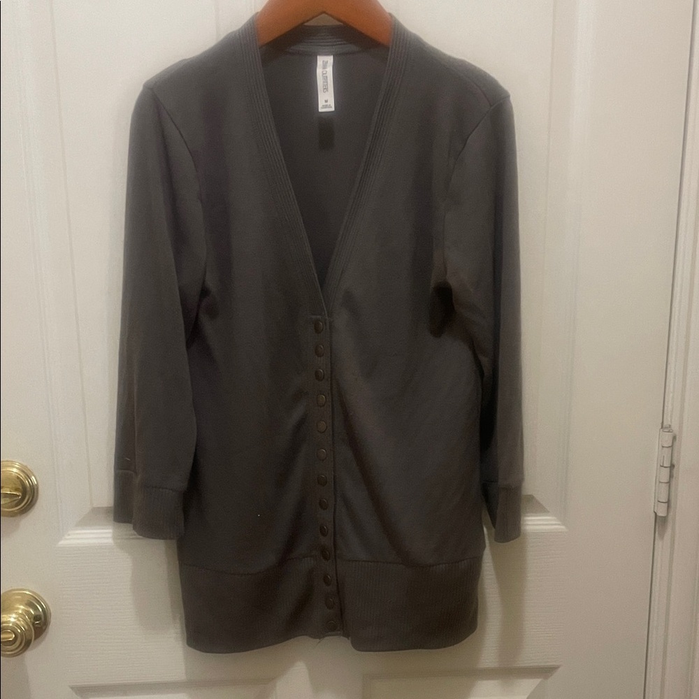 Zenana Outfitters Charcoal Cardigan Sweater